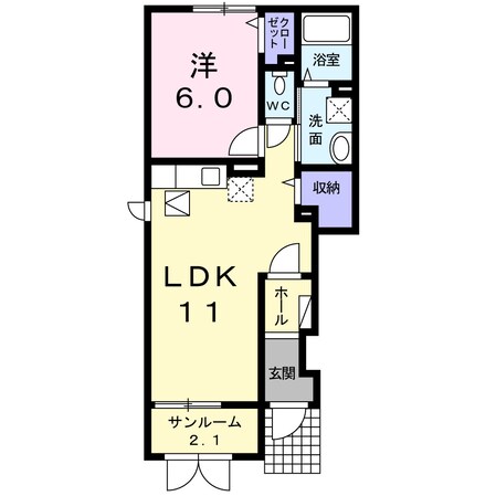 ミルローズの物件間取画像